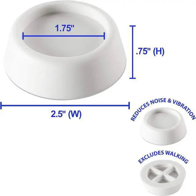 Alt view image 5 of 7 - Ideaworks Washing Machine Antivibration Pads - Anti-Walk Dryer & Washer Vibration Pads - Noise Reducing Silent Feet - Sleeker Design than Washing Machine Stand or Mat - Set of 8