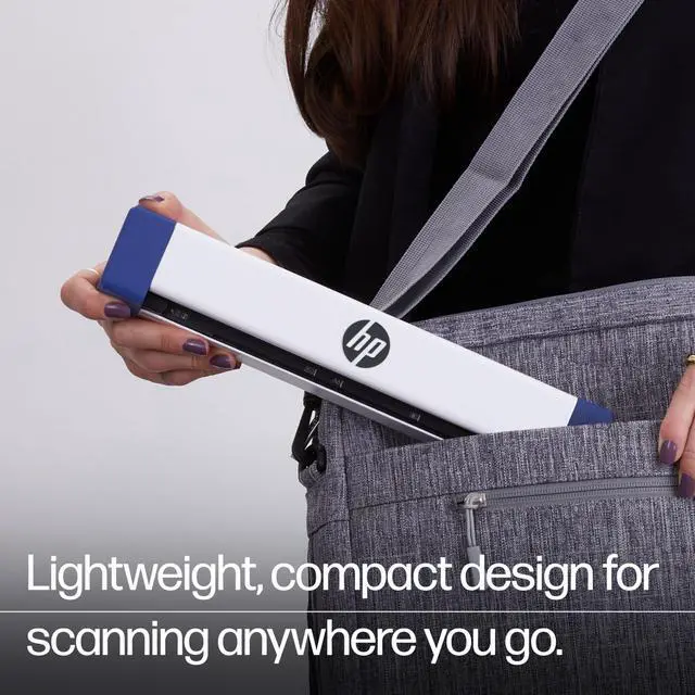 Alt view image 2 of 7 - HP PS100W Mobile Document Scanner | Compact, Portable, Wireless, 1-Sided Simplex Digital Scanner for Home & Office | Rechargeable, USB & Wi-Fi, Compatible with Mac & Windows PC, Laptop & Smartphone