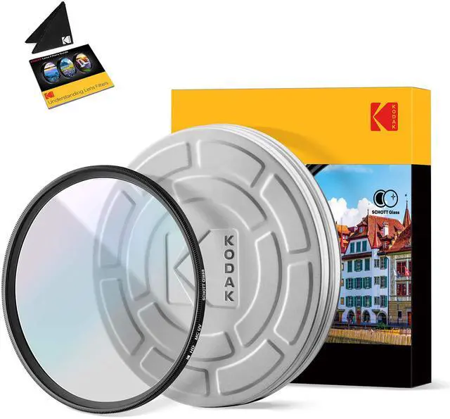 Main image of KODAK 62mm UV Filter | German SCHOTT Glass Premium Ultraviolet Filter, Slim 18-layer Polished Coating | Absorbs Atmospheric Haze Protects Lens & Improves Sharpness & Contrast, 99% Light Transmittance