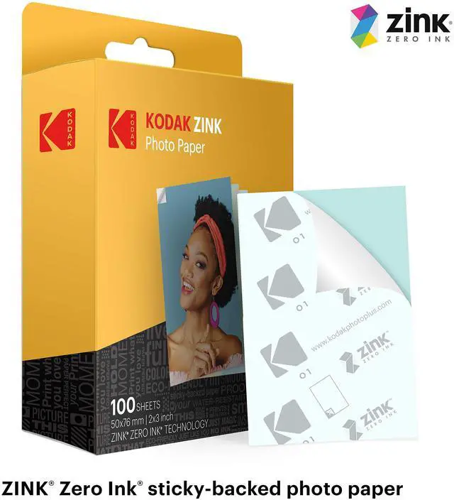 Alt view image 2 of 7 - Zink 2"x3" Premium Photo Paper (100 Sheets) for KODAK PRINTOMATIC, Smile & Step Cameras & Printers