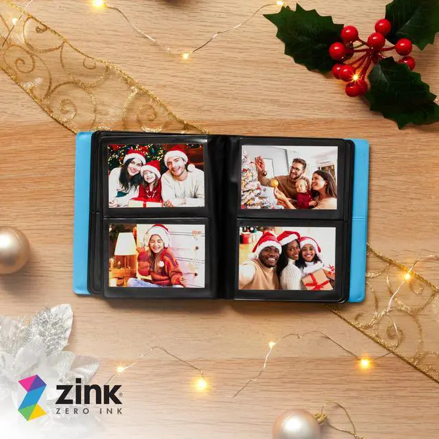 Alt view image 7 of 7 - Zink 2x3 Mini Photo Album 64-Pocket w/ Transparent Window Cover for 2x3 ZINK Zero Ink Photo Paper (Blue) Compatible w/ Kodak, Lifeprint, Polaroid, HP, Canon, Fujifilm 2x3" photos