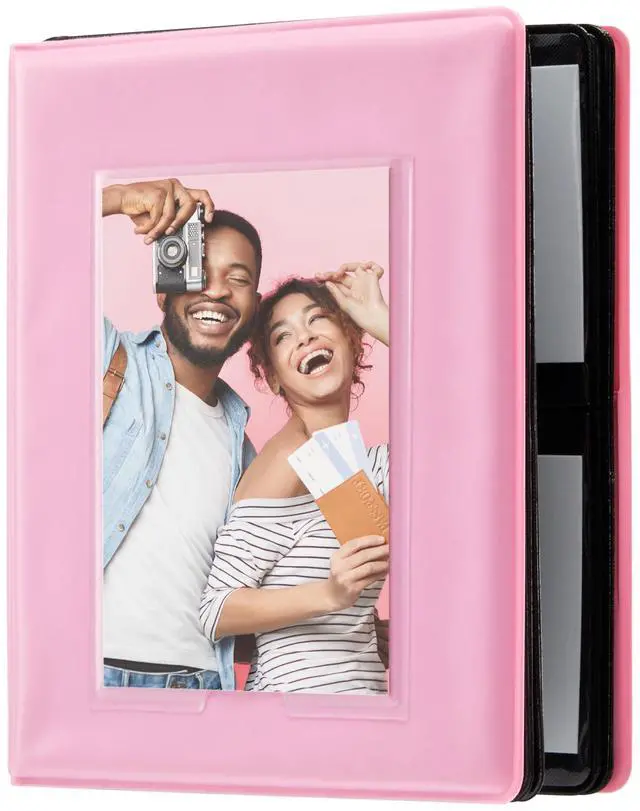 Main image of Zink 2x3 Mini Photo Album 64-Pocket w/ Transparent Window Cover for 2x3 ZINK Zero Ink Photo Paper (Pink) Compatible w/ Kodak, Lifeprint, Polaroid, HP, Canon, Fujifilm 2x3" photos