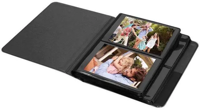 Alt view image 3 of 5 - Zink 2x3 Photo Album 64-Pocket Mini Photo Album w/ Transparent Window Cover for 2x3 ZINK Zero Ink Photo Paper Compatible with Kodak, Lifeprint, Polaroid, HP, Canon, Fujifilm 2x3" Photos, Black