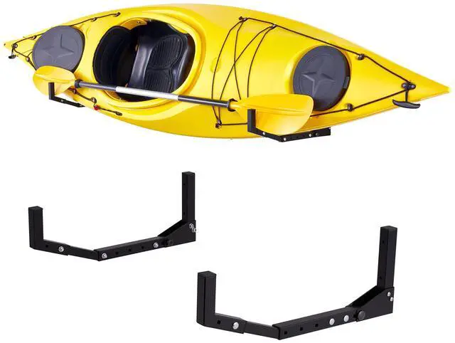 Main image of RaxGo Kayak Wall Hanger, Heavy Duty Wall Mounted Kayak Storage Rack Hooks for Kayaks & Canoes , Indoor, Outdoor, Garage, Adjustable Length