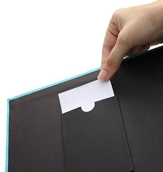 Alt view image 3 of 3 - Zink Cloth Covered Scrapbook 8x8 Photo Album w/Front Picture Window for Fuji Instax, Kodak, Polaroid, HP, Lifeprint, Canon Instant Camera Projects - Blue