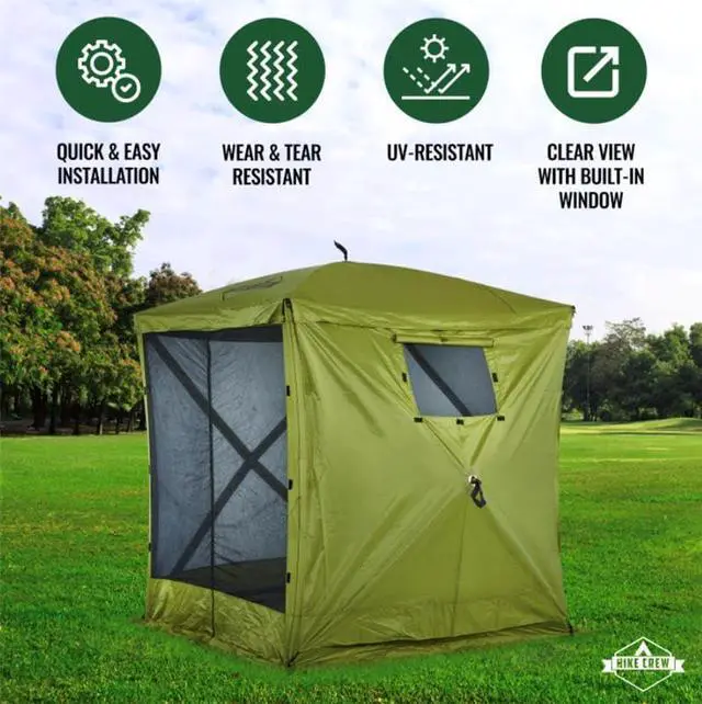 Alt view image 4 of 5 - Hike Crew Pop-Up Gazebo Side Panel with Window | Compatible with 4 and 6 Sided Tents with 6ft Panels | Durable Water Wind & Sun Resistant Tarp Attachment