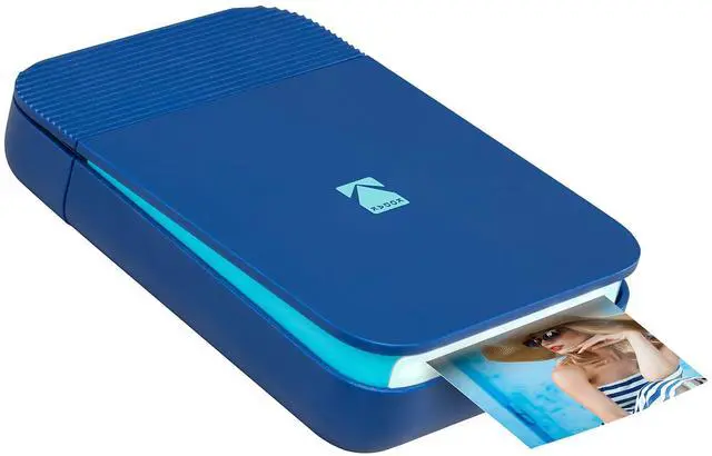 Main image of KODAK Smile Instant Digital Bluetooth Printer for iPhone & Android  Edit, Print & Share 2x3 ZINK Photos w/ Smile App (Blue) Sticker Edition