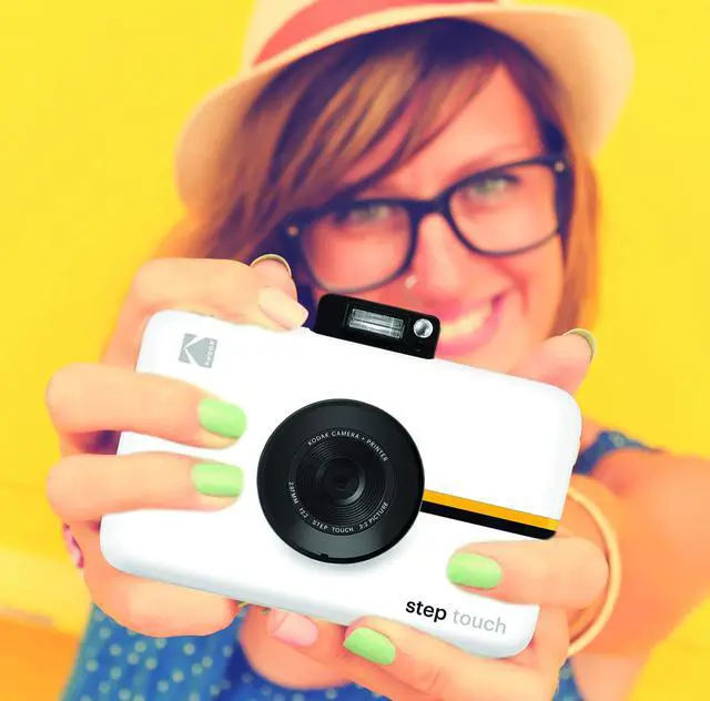 Alt view image 6 of 6 - Kodak Step Touch | 13MP Digital Camera & Instant Printer with 3.5 LCD Touchscreen Display, 1080p HD Video - Editing Suite, Bluetooth & Zink Zero Ink Technology | White