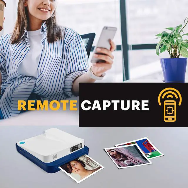 Alt view image 6 of 7 - Zink KODAK Smile Classic Digital Instant Camera for 3.5 x 4.25 Zink Photo Paper - Bluetooth, 16MP Pictures (Red)