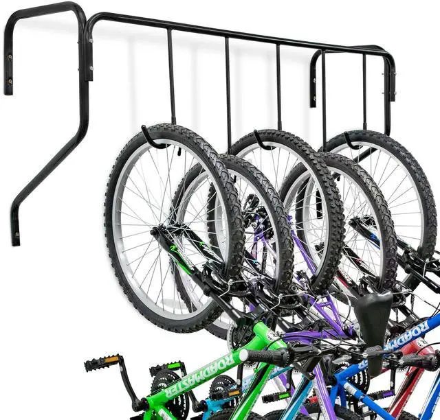 Main image of RaxGo Garage Bike Rack, Wall mounted Bicycle Storage Hanger, 5 Adjustable Hooks Universal for Indoor & Home Use