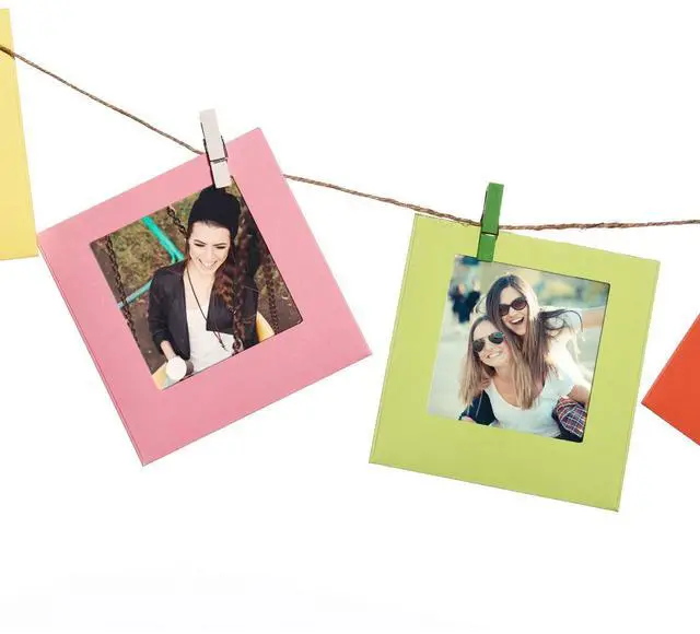 Alt view image 2 of 4 - Zink Colorful Square Photo Frames for 2x3 Zink Paper Compatible with Kodak, Lifeprint, Polaroid, HP, Canon, Fujifilm 2x3 Photos