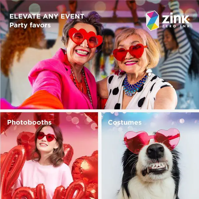 Alt view image 4 of 5 - Zink 6PCS Colorful Heart Glasses - Six Pairs of Rimless Heart-Shaped Sunglasses for Party Favors, Photo Booths, Costumes, and More