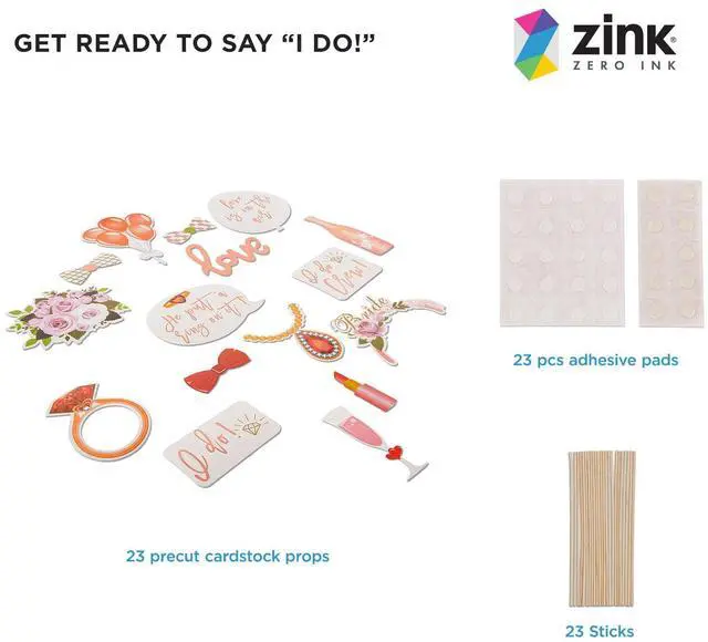 Alt view image 2 of 5 - Zink 23PC Bridal Shower Photo Booth Props - 23 Rose Gold Bridal Photo Booth Props for Bachelorette Parties, Bridal Showers, Girls' Night Out, Hen Parties, and Wedding Favors