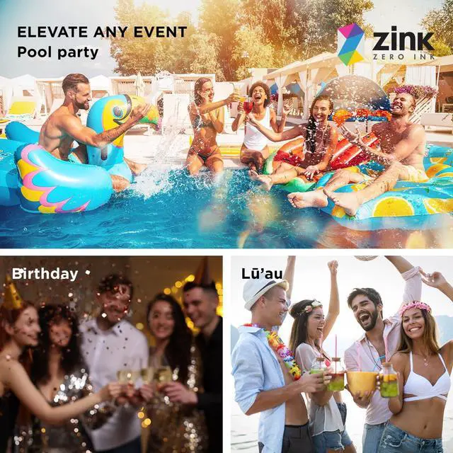 Alt view image 4 of 5 - Zink 30PC Luau Party Photo Booth Props - 30 Tropical Hawaiian Photo Booth Props with 30 Sticks and 60 Self-Adhesive Tapes for Photo Booths