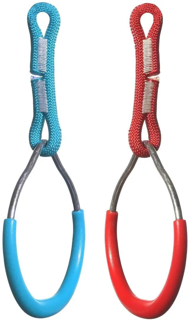 Alt view image 7 of 7 - 50 Foot Ninja Double Slackline Monkey Bar & Ladder Kit  Kids Gym Swinging Obstacle Course Set - Warrior Training, Fists, Gymnastics & Freestyle Rings - Bag & Tree Protectors