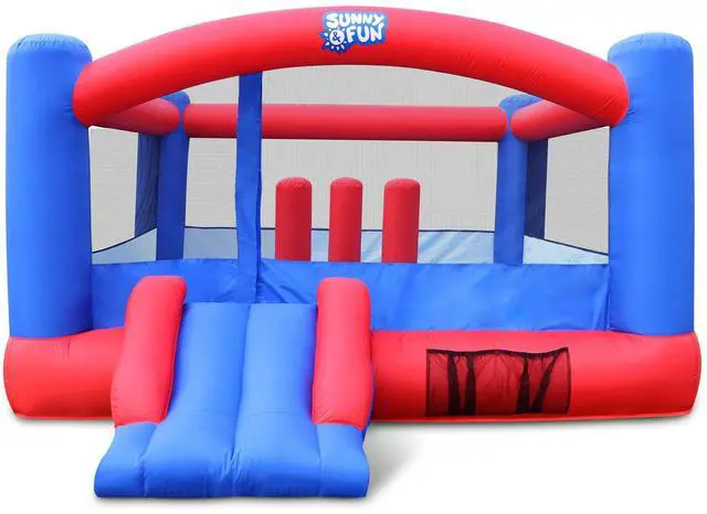 Main image of Sunny & Fun Inflatable Bounce House | Giant 12x10.5 Feet Blow-Up Jump Bouncy Castle for Kids with Air Blower, Stakes & Repair Kit | Easy Set Up for Hours of Backyard Play & Party Fun | Ages 3-10