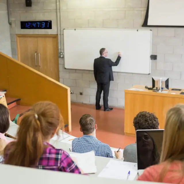 Alt view image 7 of 7 - Ivation Huge 24" Inch Large Big Oversized Digital LED Clock with Stopwatch, Alarms, Countdown Timer & Temp - Shelf or Wall Mount (Blue) | 6-Level Brightness, Mounting Holes & Hardware