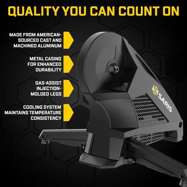 Alt view image 5 of 7 - Saris - H3 Plus Smart Indoor Bike Trainer, Quietest Ever at 59 dB, Compatible with 12-Speed Drivetrains, Includes Virtual Training App Subscription