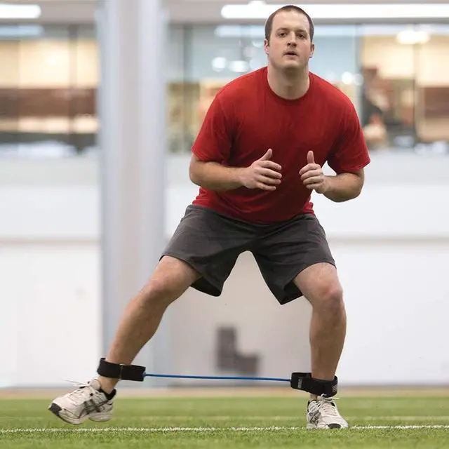 Alt view image 4 of 4 - Power Systems Power Stepper, 2 Padded Ankle Cuffs with 10-Inch Resistance Tube, Intermediate Resistance Level, Light Blue, (30301)