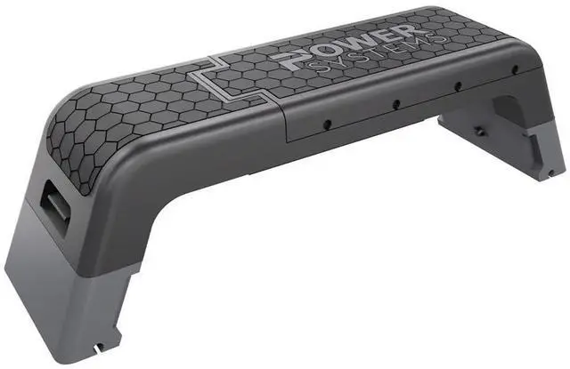 Alt view image 2 of 6 - Power Systems Fitness Deck, for Cardio Workouts and Strength Training, Black/Grey - Adjustable Bench and Aerobic Step