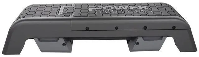 Alt view image 4 of 6 - Power Systems Fitness Deck, for Cardio Workouts and Strength Training, Black/Grey - Adjustable Bench and Aerobic Step