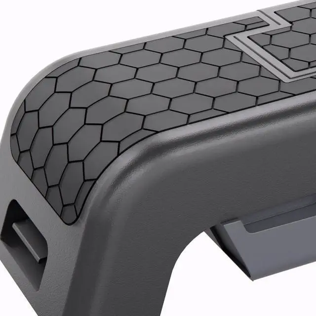 Alt view image 5 of 6 - Power Systems Fitness Deck, for Cardio Workouts and Strength Training, Black/Grey - Adjustable Bench and Aerobic Step