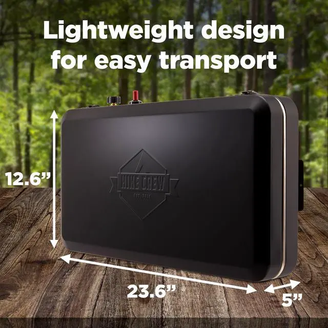 Alt view image 4 of 7 - Hike Crew Gas Camping Grill | 13,000 BTU | Portable Propane Burner | Foldable Legs | Integrated Igniter & Included Regulator w/ Stainless Steel Drip Tray | Wind Panels & Built-in Carrying Handle