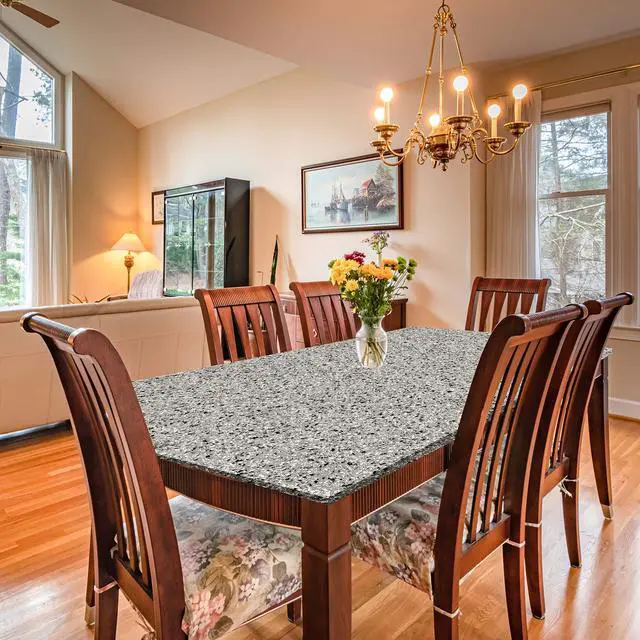 Alt view image 2 of 4 - IdeaWorks 6ft Rectangle Stretch-Fit Covers Transform, Protect and Decorate Your Table-Stone, 6' (JB8684)