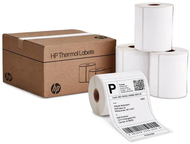 Main image of 4 x 6 Direct Thermal Shipping Labels, 4 Rolls 250 Sheets per Roll, Multipurpose Thermal Labels for Personal or Business Use, Compatible with and Other Thermal Label Printers, White