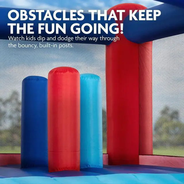 Alt view image 5 of 7 - Sunny & Fun Slide N Splash Bounce House Inflatable Water Slide Park  Heavy-Duty for Outdoor Fun, Wide Slide & Splash Pool