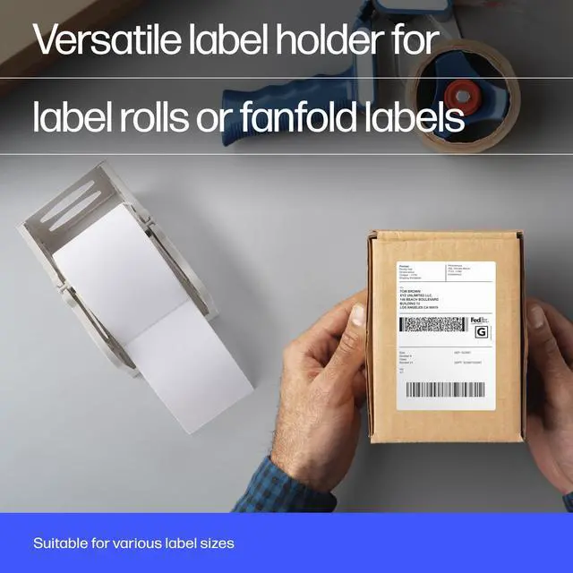 Alt view image 6 of 7 - HP Thermal Label Holder for Labels up to 4 x 6, Designed for Rolls and Fanfold Labels and Works with Label Printers for Home, Office, and Small Business