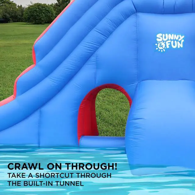 Alt view image 5 of 7 - Sunny & Fun Deluxe Inflatable Water Slide Park