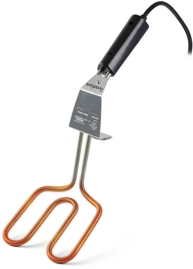 Main image of Ivation Premium 500W Electric Charcoal Starter (Small) Quickly Ignite BBQ Grills Without Lighter Fluid or Matches Double-Ring Design with Longer, Angled Handle Safely Heats in Just 6 Minutes