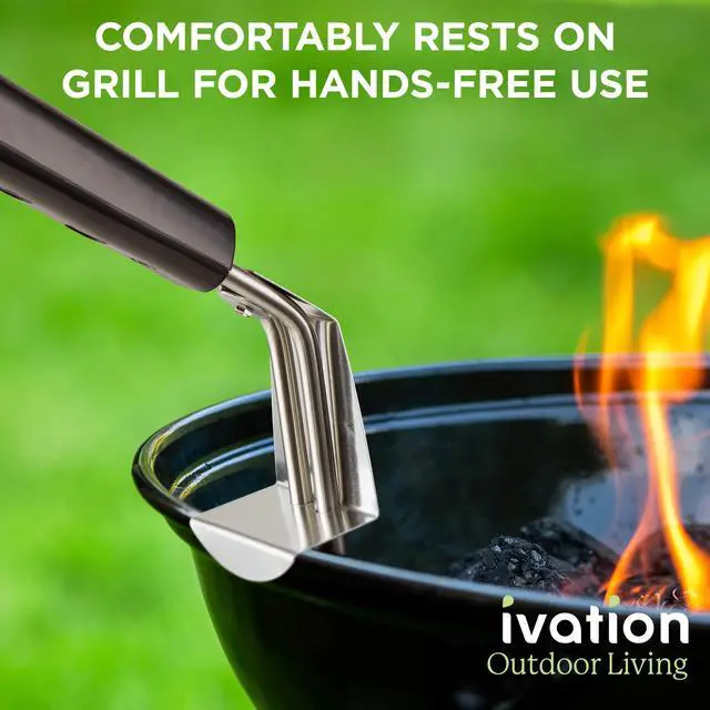 Alt view image 7 of 7 - Ivation Premium 500W Electric Charcoal Starter (Small) Quickly Ignite BBQ Grills Without Lighter Fluid or Matches Double-Ring Design with Longer, Angled Handle Safely Heats in Just 6 Minutes