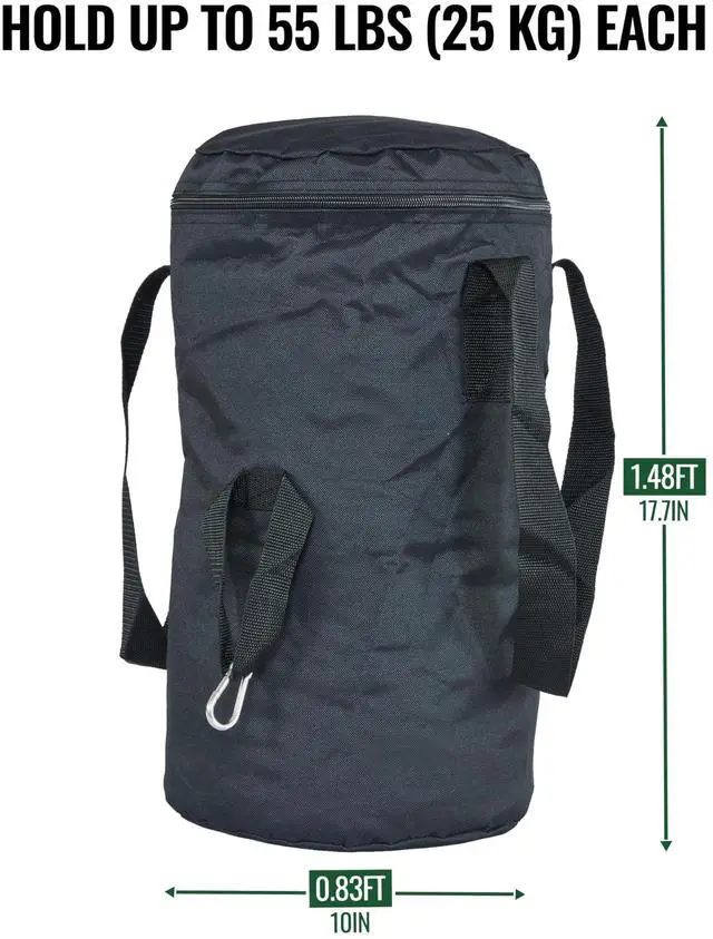 Alt view image 2 of 4 - HIke Crew Pop Up Weights for Gazebo (4 Pack), Sand Filled for Stability, Black