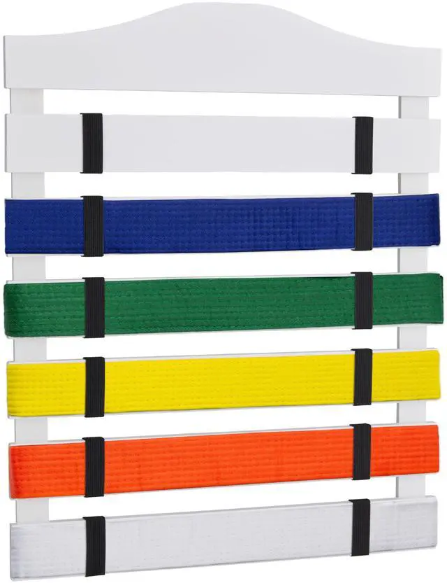 Main image of SkyMall Solid Wood Martial Arts Belt Display Rack - White