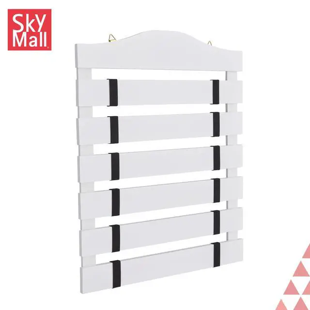Alt view image 6 of 6 - SkyMall Solid Wood Martial Arts Belt Display Rack - White