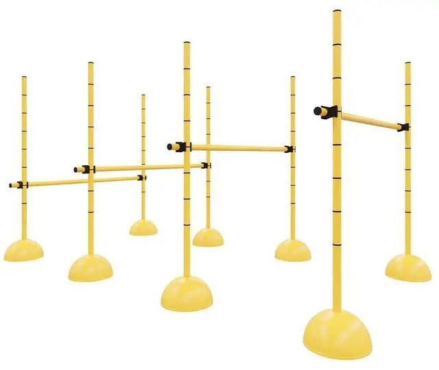 Main image of Power Systems Plyo Hurdles, Adjustable from 12 to 40 Inches, Set of 4, Yellow (22050)