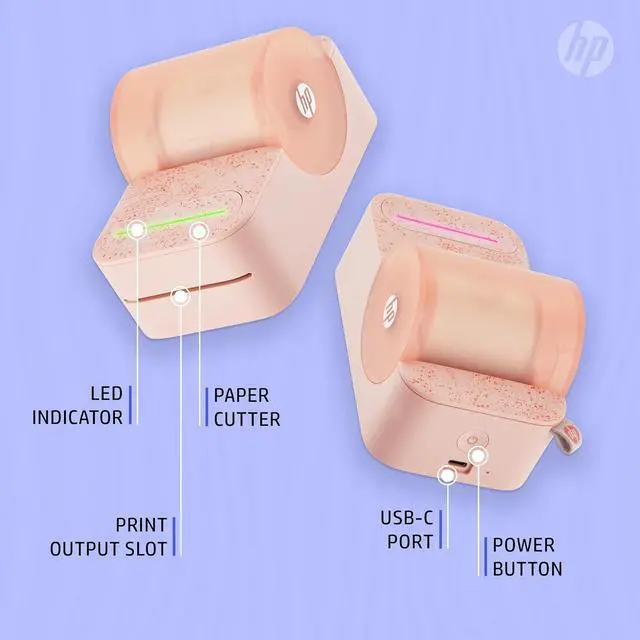 Alt view image 6 of 7 - HP Sprocket Panorama Instant Portable Color Label & Photo Printer with Bluetooth