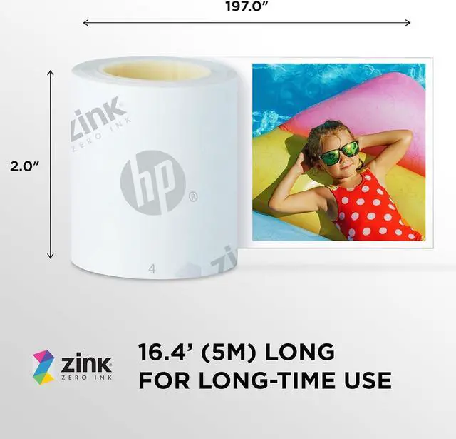 Alt view image 6 of 6 - HP Sprocket Panorama 16.4' (5 Meter) Zink Paper Roll, Sticky Backed Photo Paper Roll