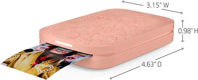 Alt view image 4 of 7 - HP Sprocket Portable 2x3" Instant Photo Printer (Blush Pink), Prints From iOS or Android Devices