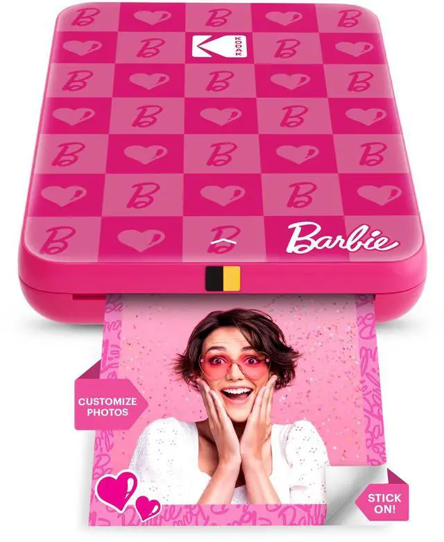 Main image of Barbie x Kodak Step Slim Wireless Instant Portable Photo Printer, 2x3" Full Color Portable Printer