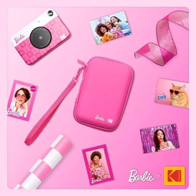 Alt view image 5 of 6 - Barbie x Kodak EVA Travel Case with Removable Strap, Built-in Mesh Pocket Stores Zink Paper & More!