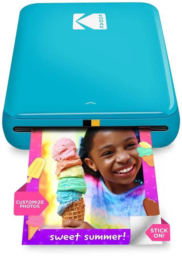 Alt view image 2 of 7 - Kodak Step Mobile Instant Photo Printer 2x3" (Blue) & Zink Photo Paper (75 Sheets) Bundle