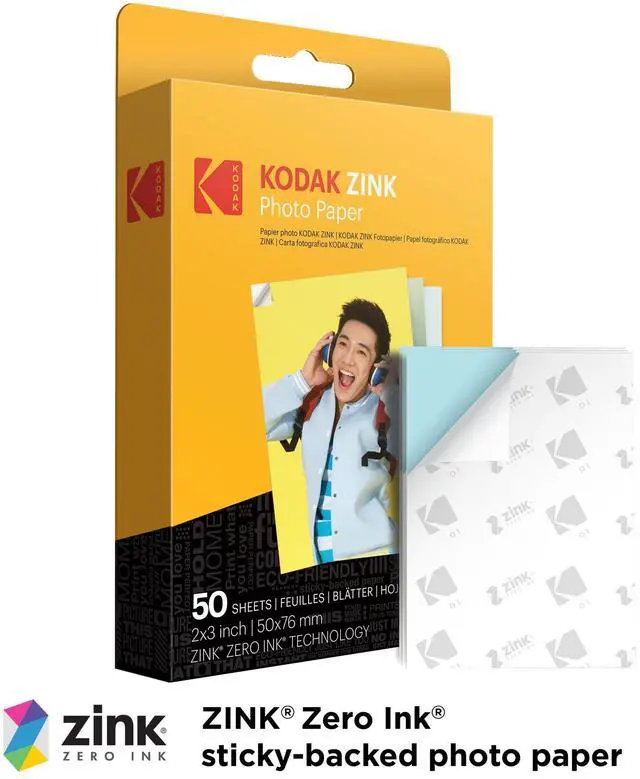Alt view image 3 of 7 - Kodak Step Mobile Instant Photo Printer 2x3" (Blue) & Zink Photo Paper (75 Sheets) Bundle
