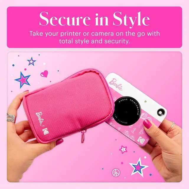 Alt view image 4 of 7 - Kodak x Barbie Step Slim Instant Photo Printer + Barbie Deluxe Camera Case & More