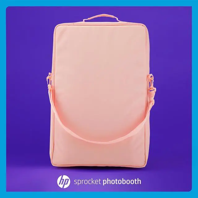 Alt view image 3 of 6 - HP Premium Carrying Padded Storage Case w/Removable Shoulder Strap for Sprocket Photobooth (Pink)