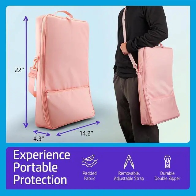 Alt view image 2 of 6 - HP Premium Carrying Padded Storage Case w/Removable Shoulder Strap for Sprocket Photobooth (Pink)