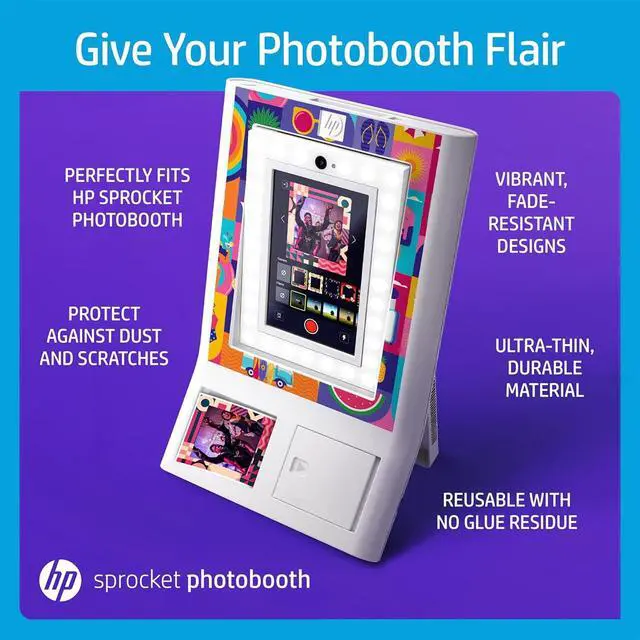 Alt view image 2 of 5 - HP Decorative Stickers Frames, Custom Adhesive Frame Stickers Only for the HP Sprocket Photobooth