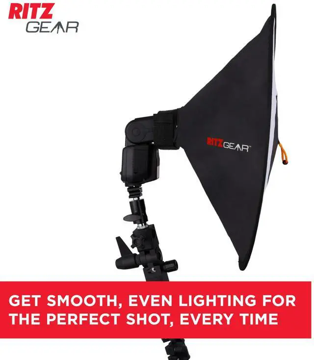 Alt view image 2 of 6 - Ritz Gear Conic Dish Collapsible Camera Flash Diffuser for Flash Speedlights with Adjustable Strap